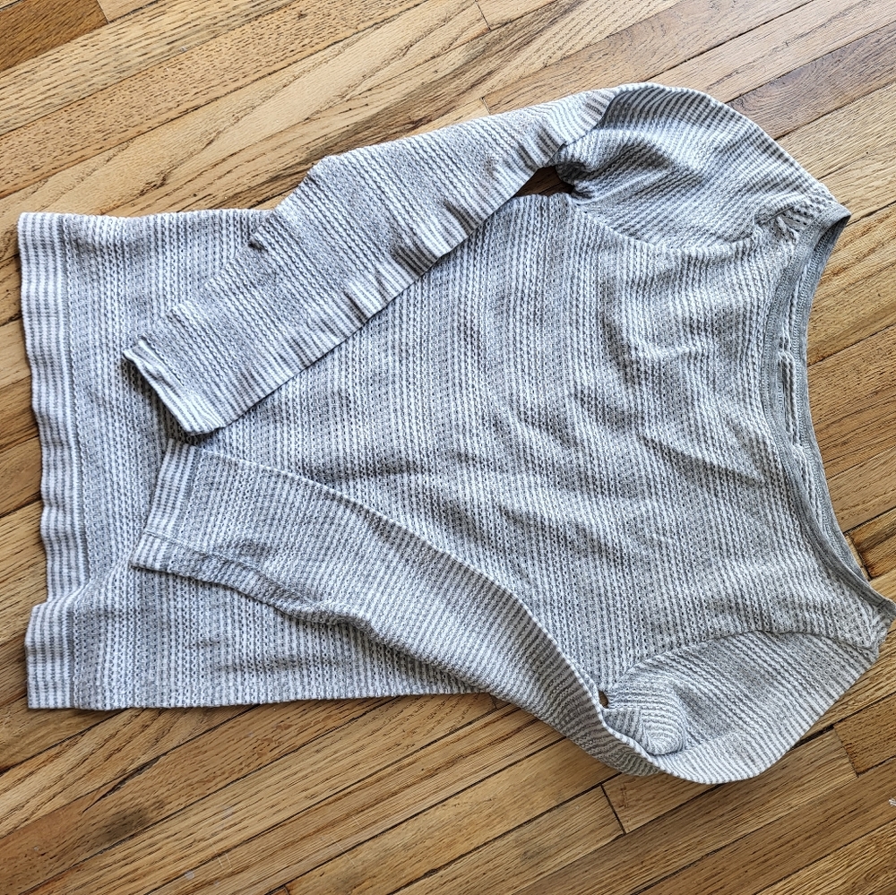 Athleta Stripe Seamless Eyelet Top